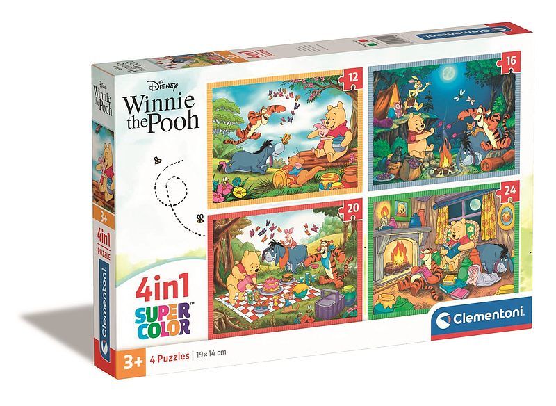 Puzzle 4 w1 super kolor disney winnie the pooh 21514