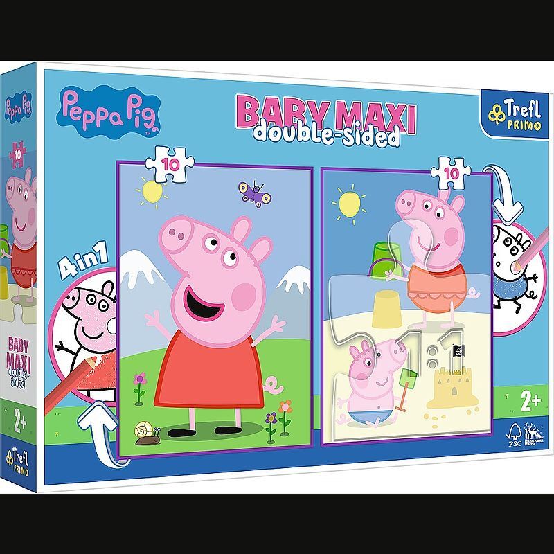 Puzzle Baby Maxi Świnka Peppa 2x10
