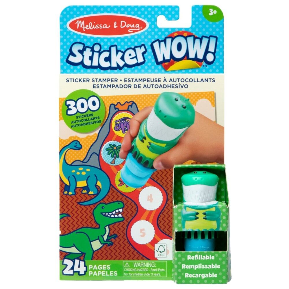 Melissa & Doug Stempel z naklejkami Dinozaur + książeczka