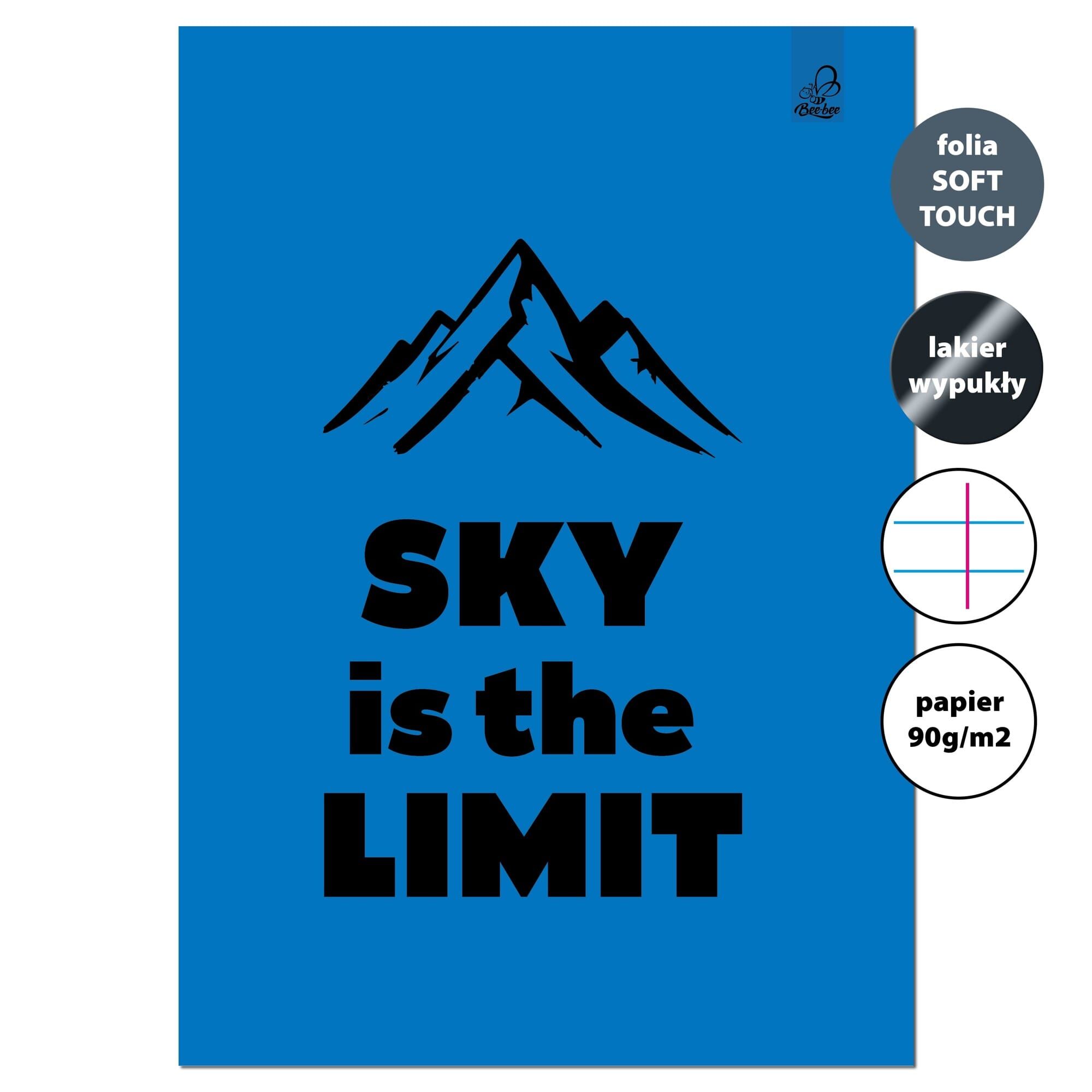 Zeszyt A4 32k.w linie z marginesem Sky 90g