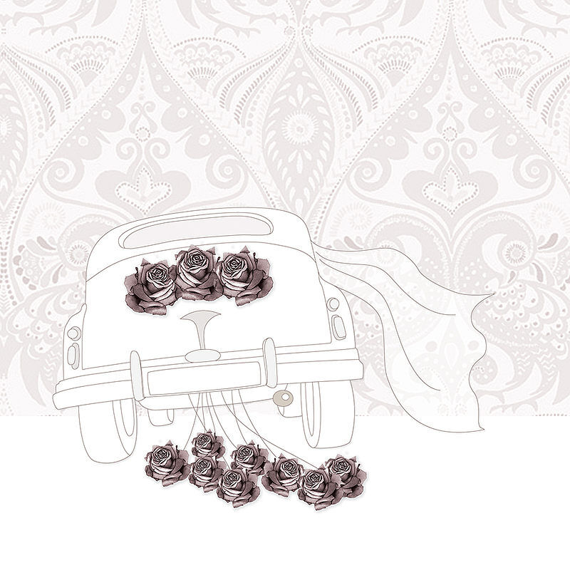 Karnet swarovski kwadrat cl0115 ślub samochód