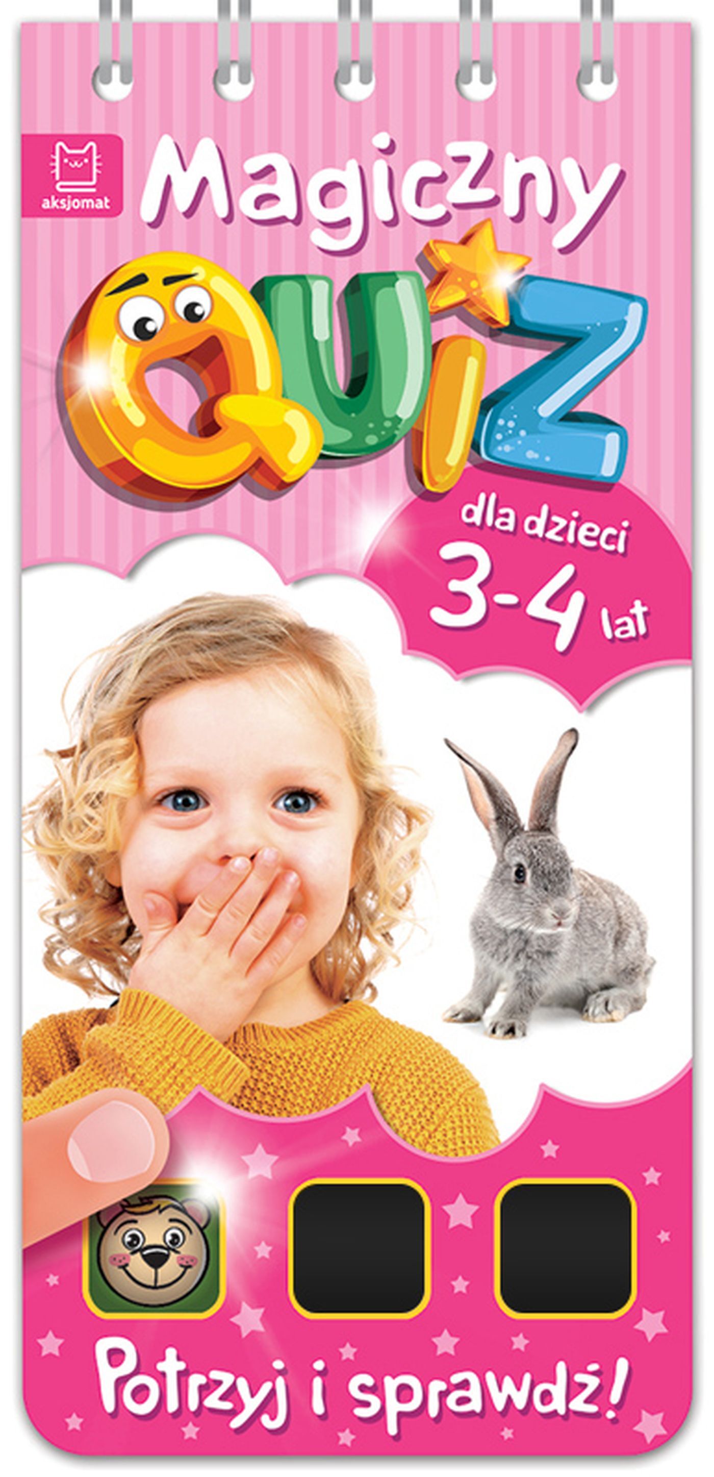 Magiczny quiz dla dzieci 3-4 lata. Różowy