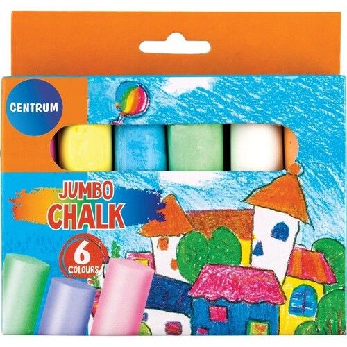 Kreda kolorowa jumbo magic willage 6 sztuk