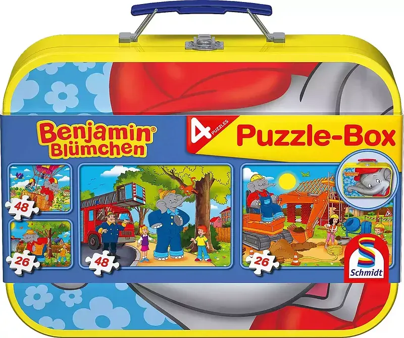 Puzzle 2 x 26 + 2 x 48 w walizce słoń benjamin 103008