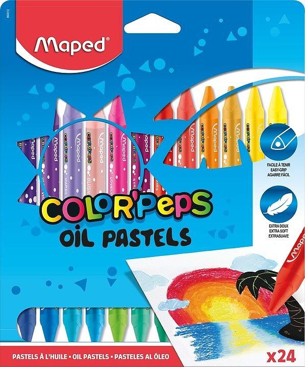 Kredki maped colorpeps pastele olejne 24 kolory