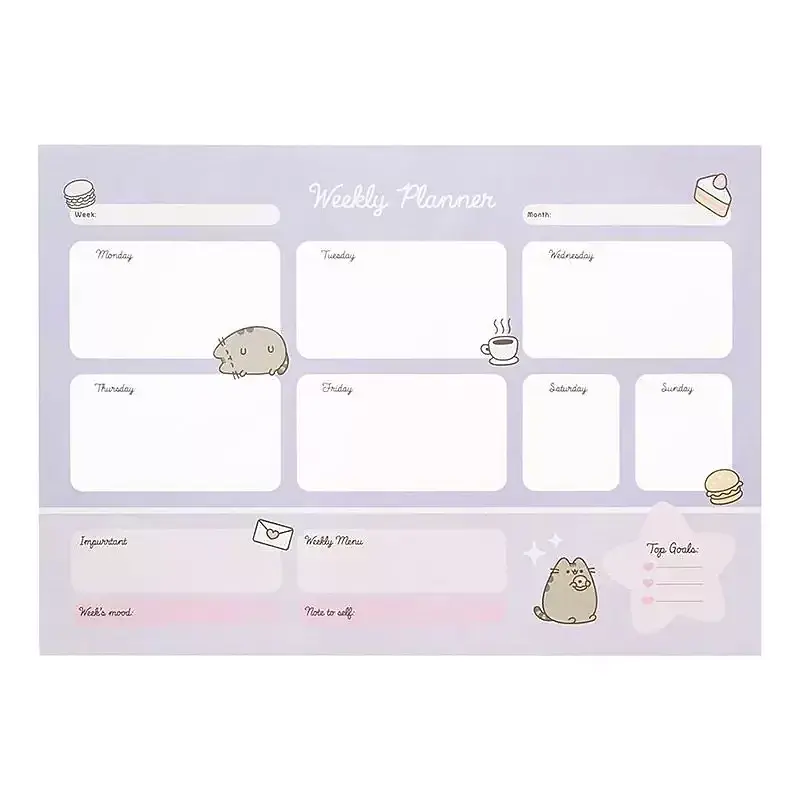 Planer tygodniowy a3 pusheen bpsa30037