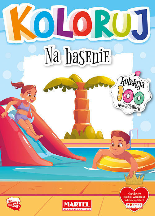 Na basenie. Koloruj