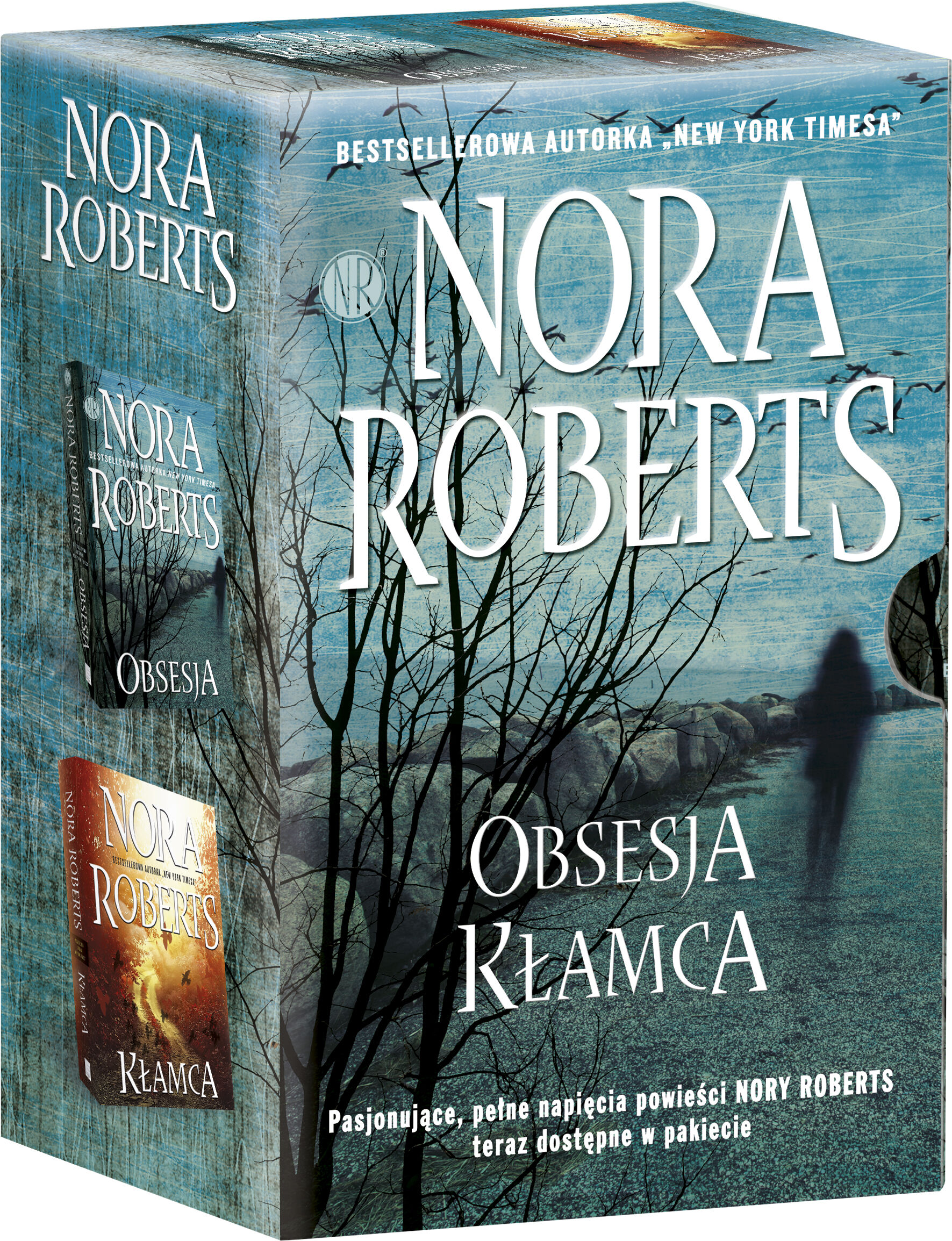 PAKIET Kłamca + Obsesja. 2 TOMY. Nora Roberts.