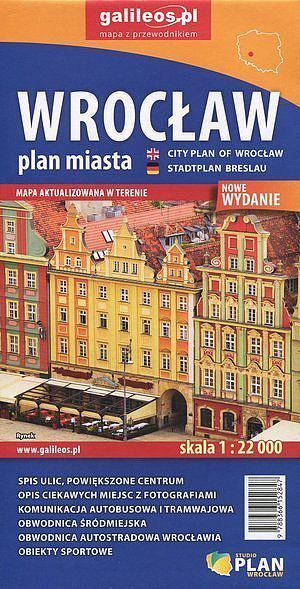 Wrocław. Plan miasta w skali 1:22 000