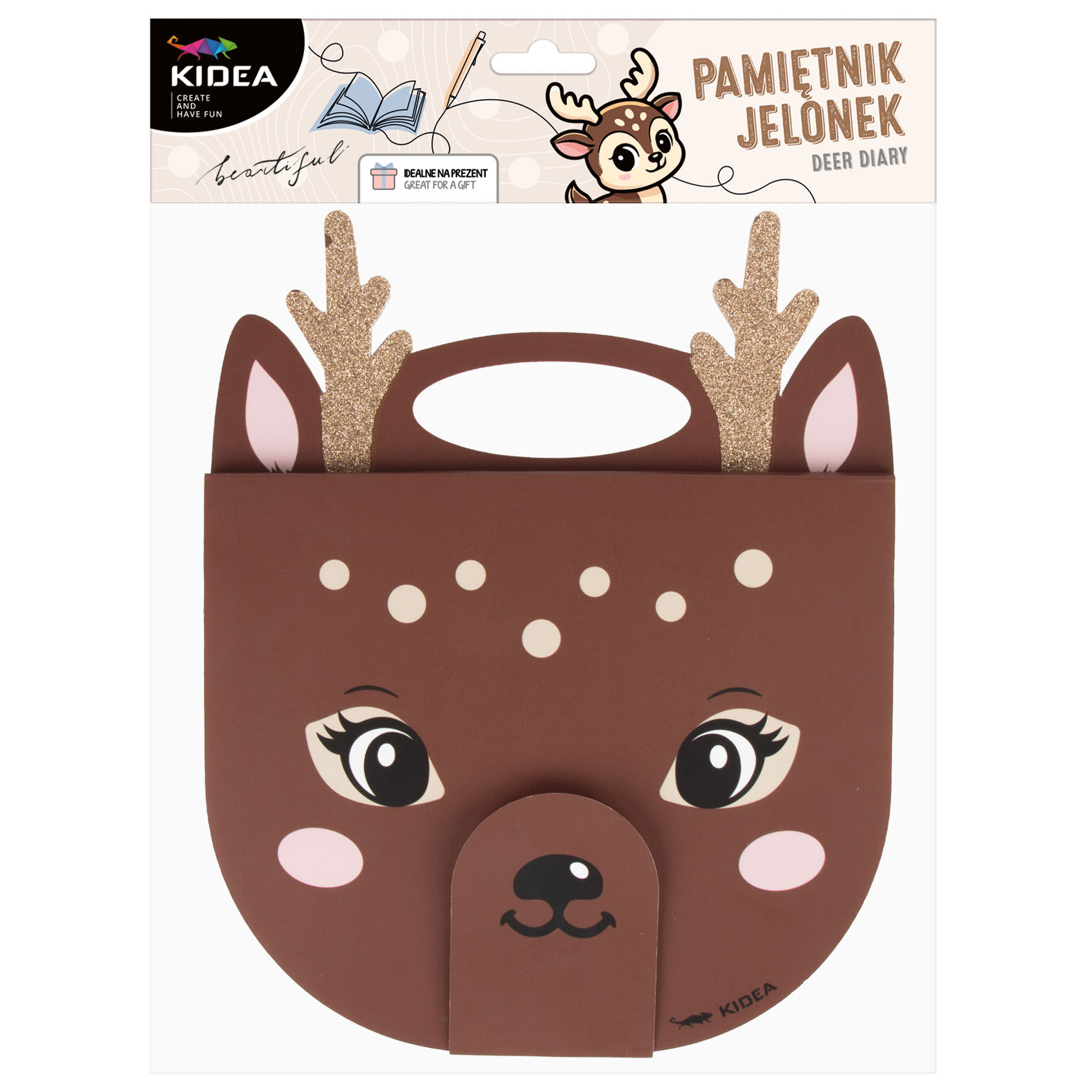 Pamiętnik z rączką jelonek Kidea