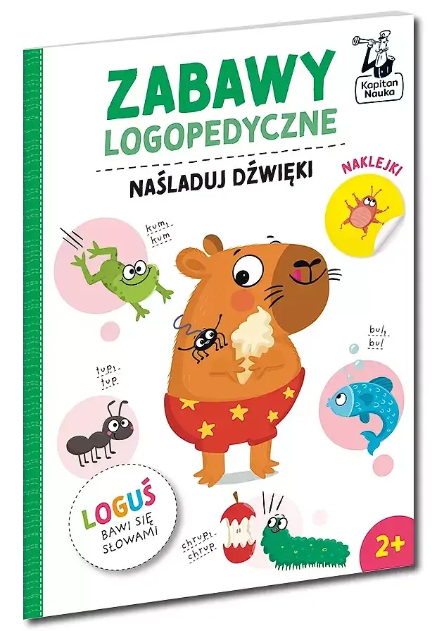 Zabawy logopedyczne. Loguś bawi się słowami. Naśladuj dźwięki. Kapitan Nauka
