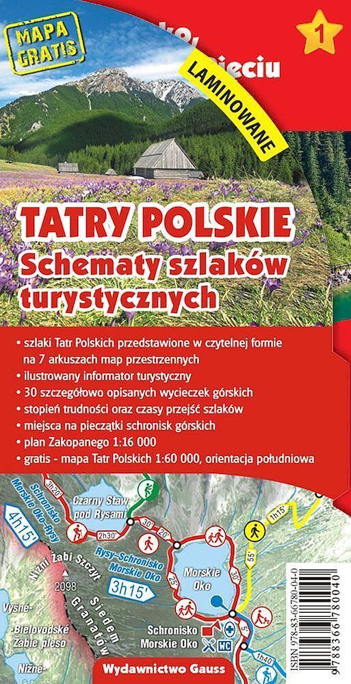 Tatry polskie. Schematy szlaków turystycznych wyd. Laminowane wyd. 3