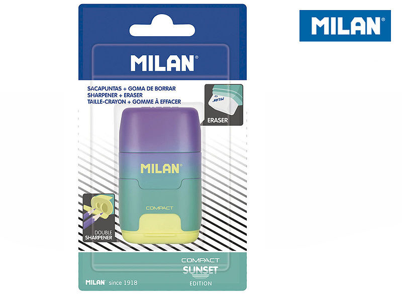 Temperówko - gumka milan compact sunset fioletowo - zielono - żółta 1 szt. Na blistrze