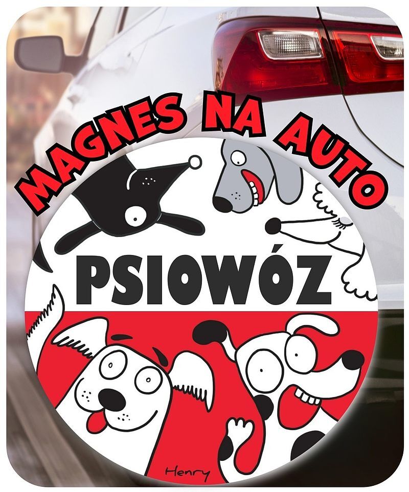 Magnes na auto psiowóz