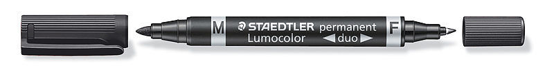 Pisak dwustronny lumocolor duo wodoodporny 1 szt. Czarny staedtle