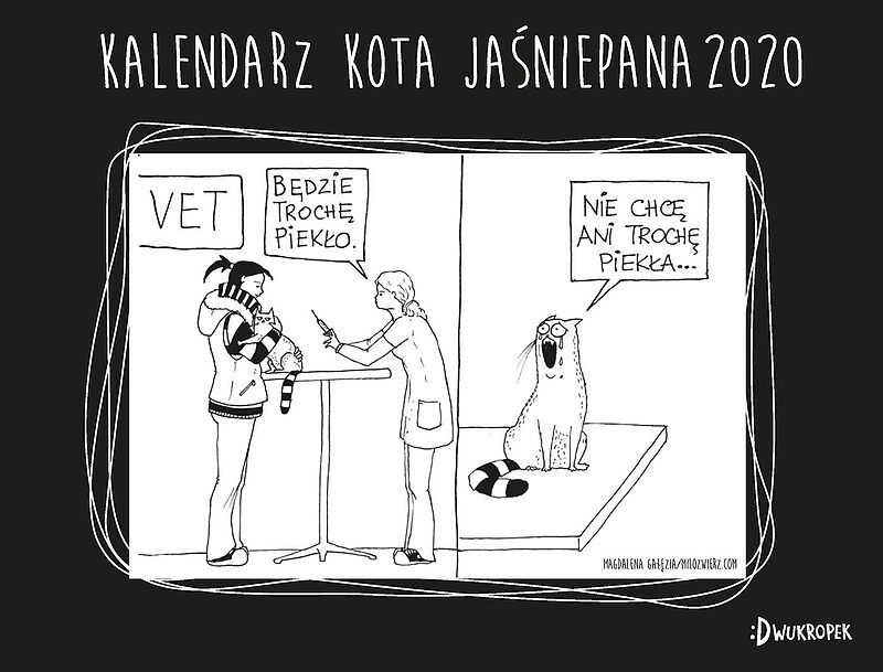 Kot Jaśniepan - Kalendarz biurkowy kota Jaśniepana