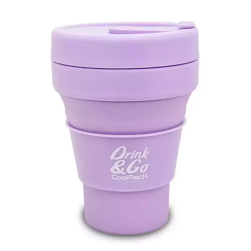 Kubek silikonowy 355 ml pastelowy powder purple
