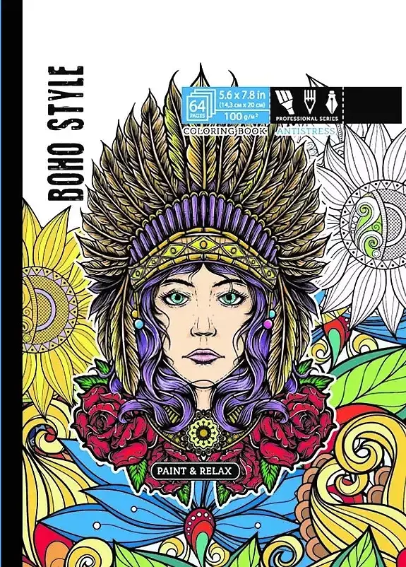 Kolorowanka antystresowa 143x200 32 kartki tw boho style
