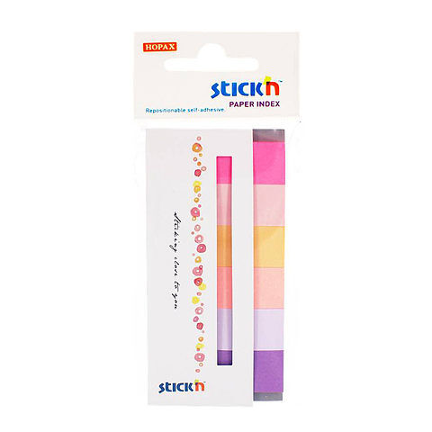 Zakładki indeksujące papierowe 45x15mm 6 kolorów neonowych spring 180 kartek