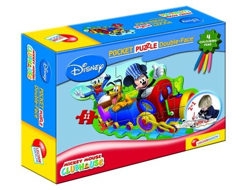 Puzzle dwustronne kieszonkowe Mickey Mouse