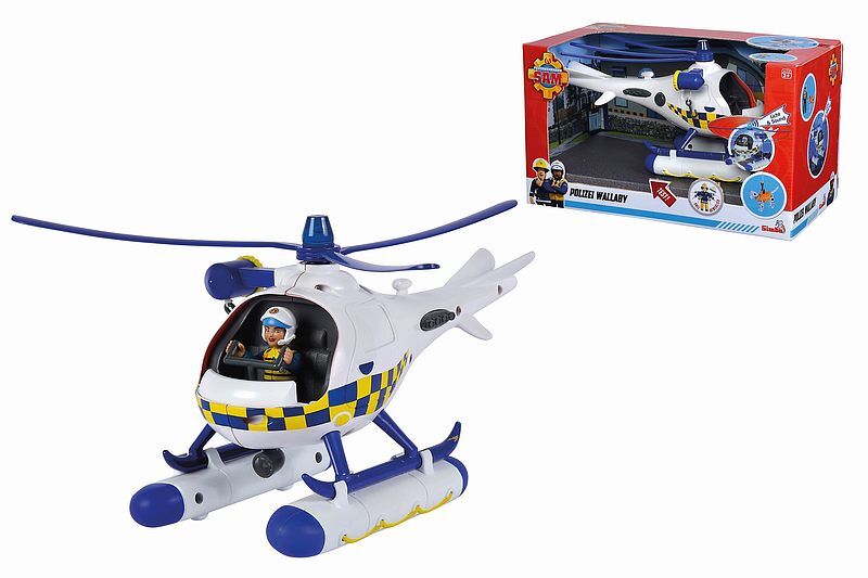 Strażak sam helikopter policyjny