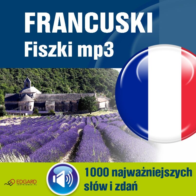 Francuski Fiszki mp3 1000 najważniejszych słów i zdań (audiobook MP3)