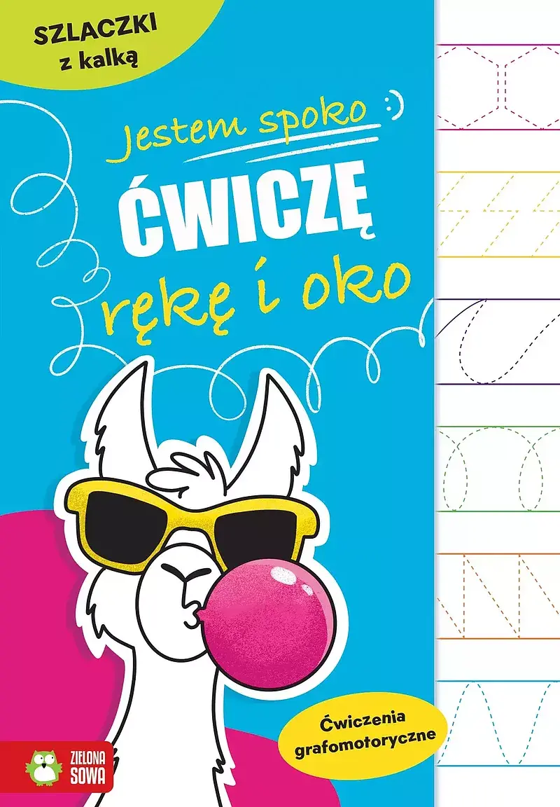Jestem spoko. Szlaczki z kalką. Ćwiczenia grafomotoryczne