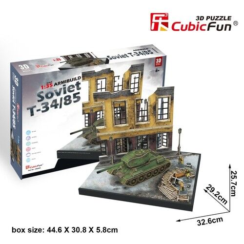 Puzzle 3D Soviet T-34/85 213 elementów
