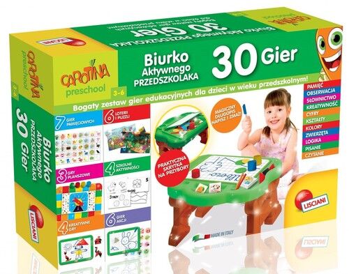 Carotina preschool Biurko aktywnego przedszkolaka 30 gier