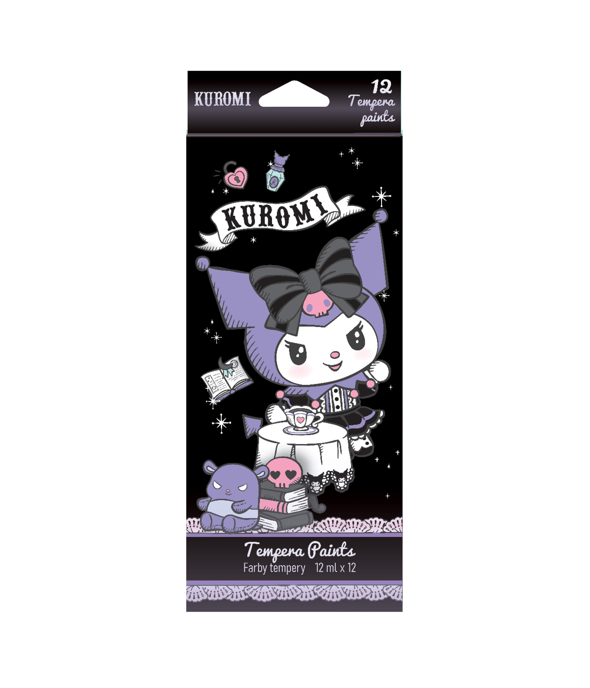 Farby tempera w tubie Kuromi 12 ml. x 12 kolorów