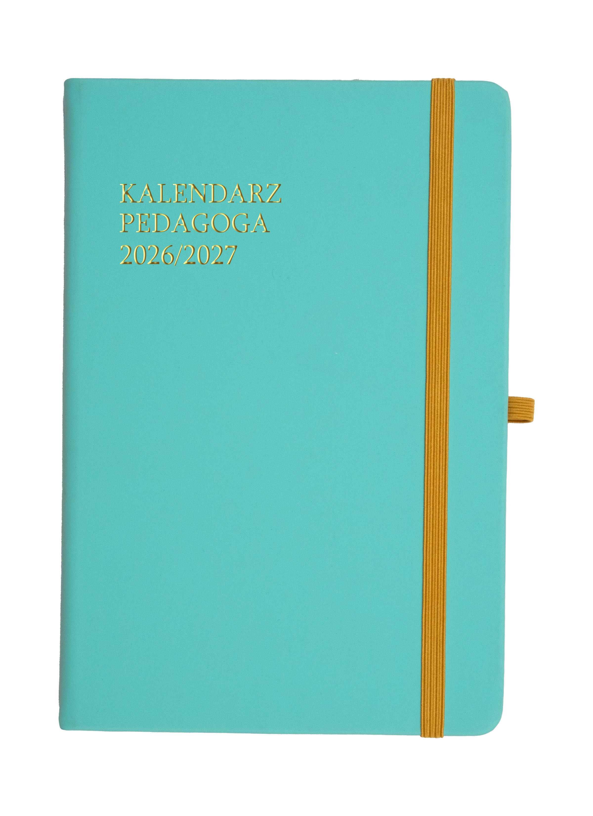 Kalendarz pedagoga 2026/2027 Salsa A5 tygodniowy akwamaryna
