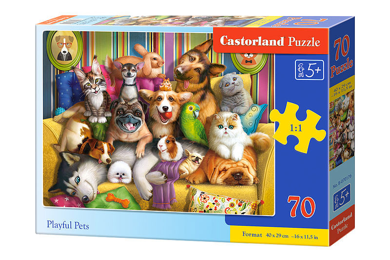 Puzzle 70 zabawne zwierzęta domowe b-070176