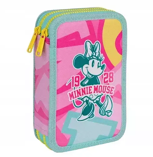 Piórnik 2-komorowy z wyposażeniem coolpack disney core jumper 2 minnie