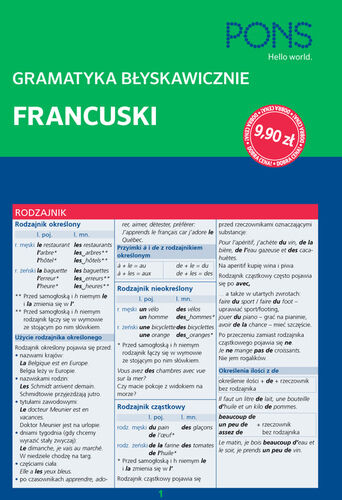 Błyskawicznie gramatyka francuska PONS
