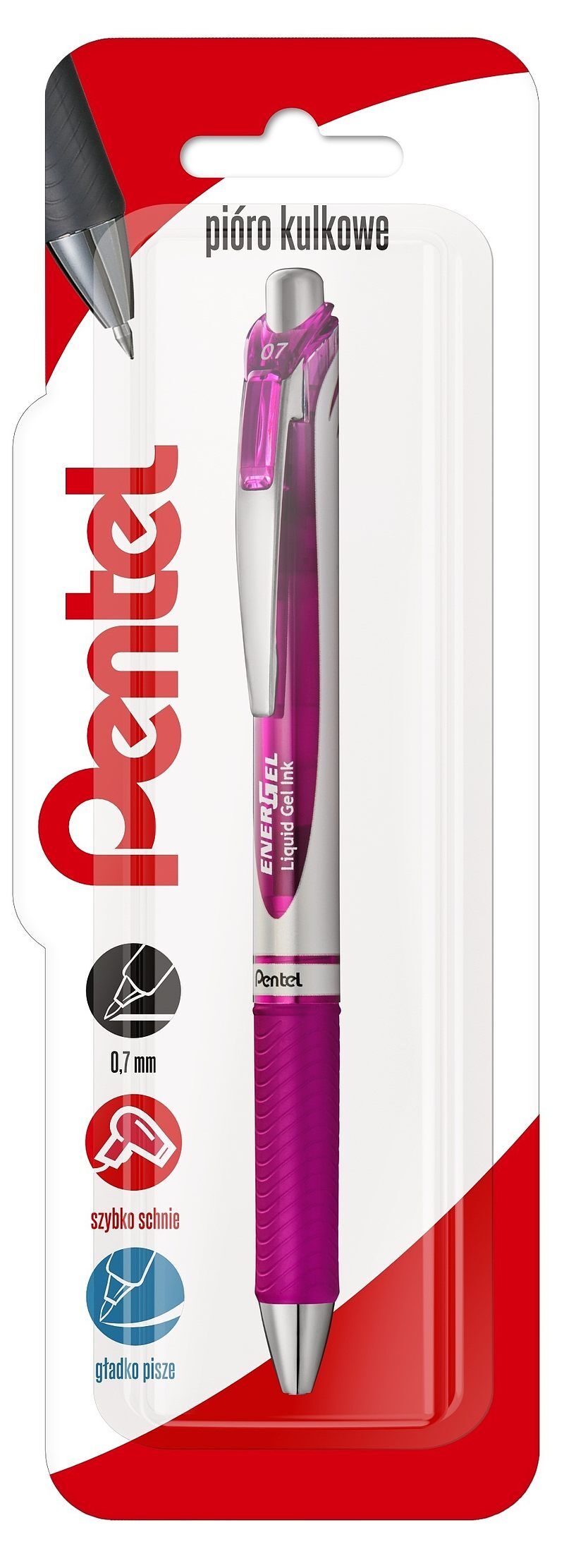 Pióro kulkowe 0,7 mm energel bl77 magenta 1 szt