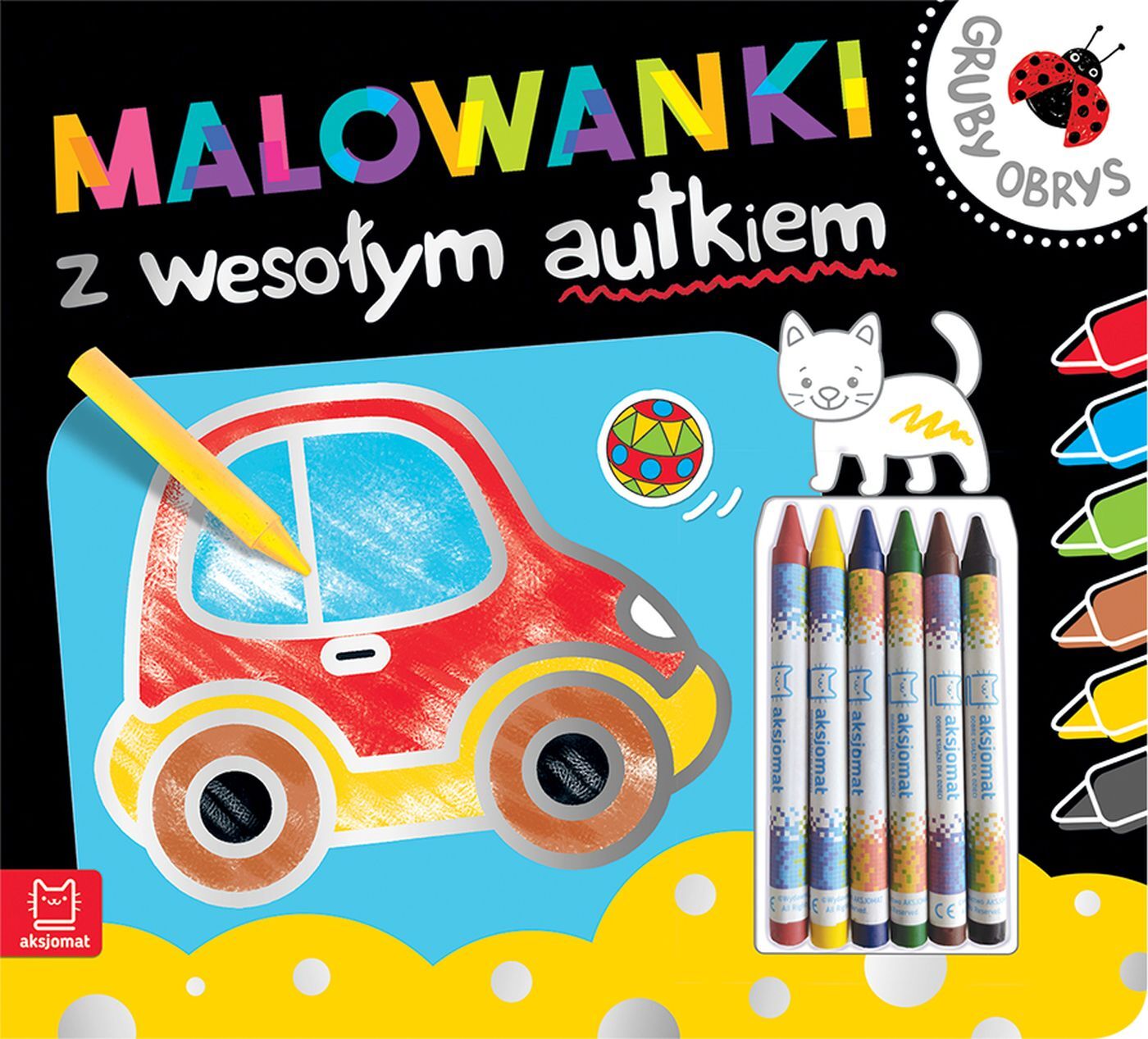Malowanki z wesołym autkiem. Gruby obrys