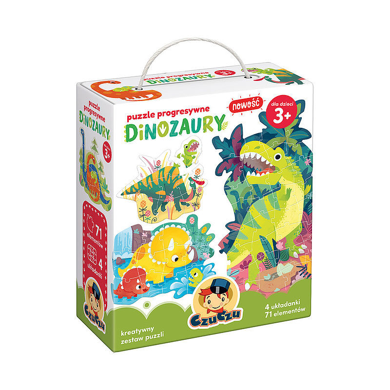 Puzzle progresywne dinozaury 3+