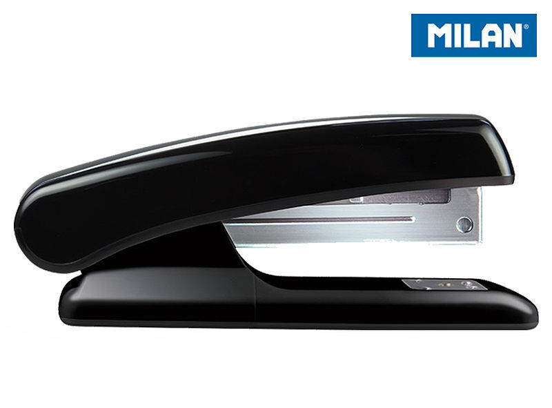 Zszywacz milan biurowy metalowy 12 cm czarny