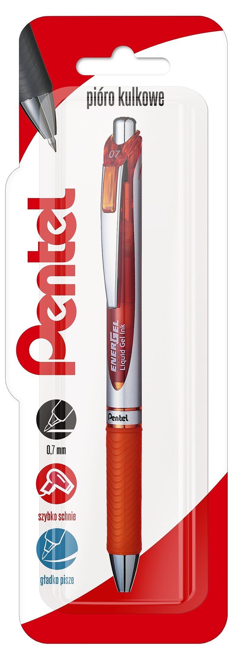 Pióro kulkowe 0,7 mm energel bl77 pomarańczowy 1 szt