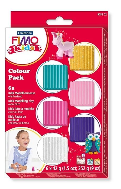 Zestaw fimo kids 42 g 6 kolorów staedtler
