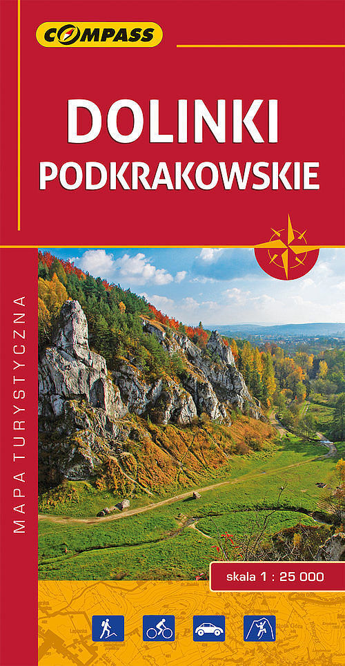 Dolinki podkrakowskie. Mapa turystyczna w skali 1:25 000