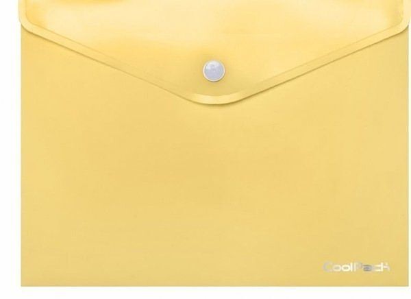 Koperta na dokumenty a4 na zatrzask coolpack pastel żółta