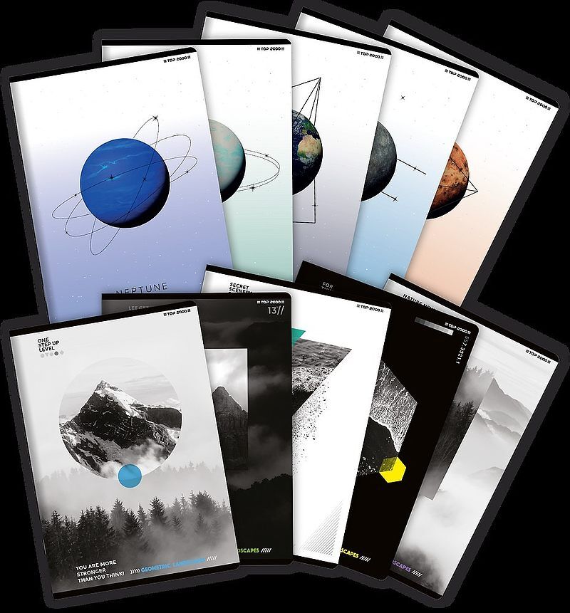 Zeszyt a5 60k linia top 2000 geo/planet pakiet 10 sztuk
