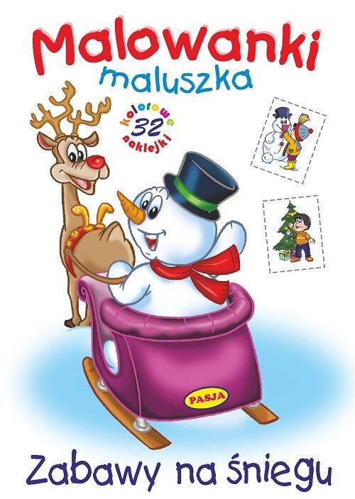 Zabawy na śniegu malowanki maluszka