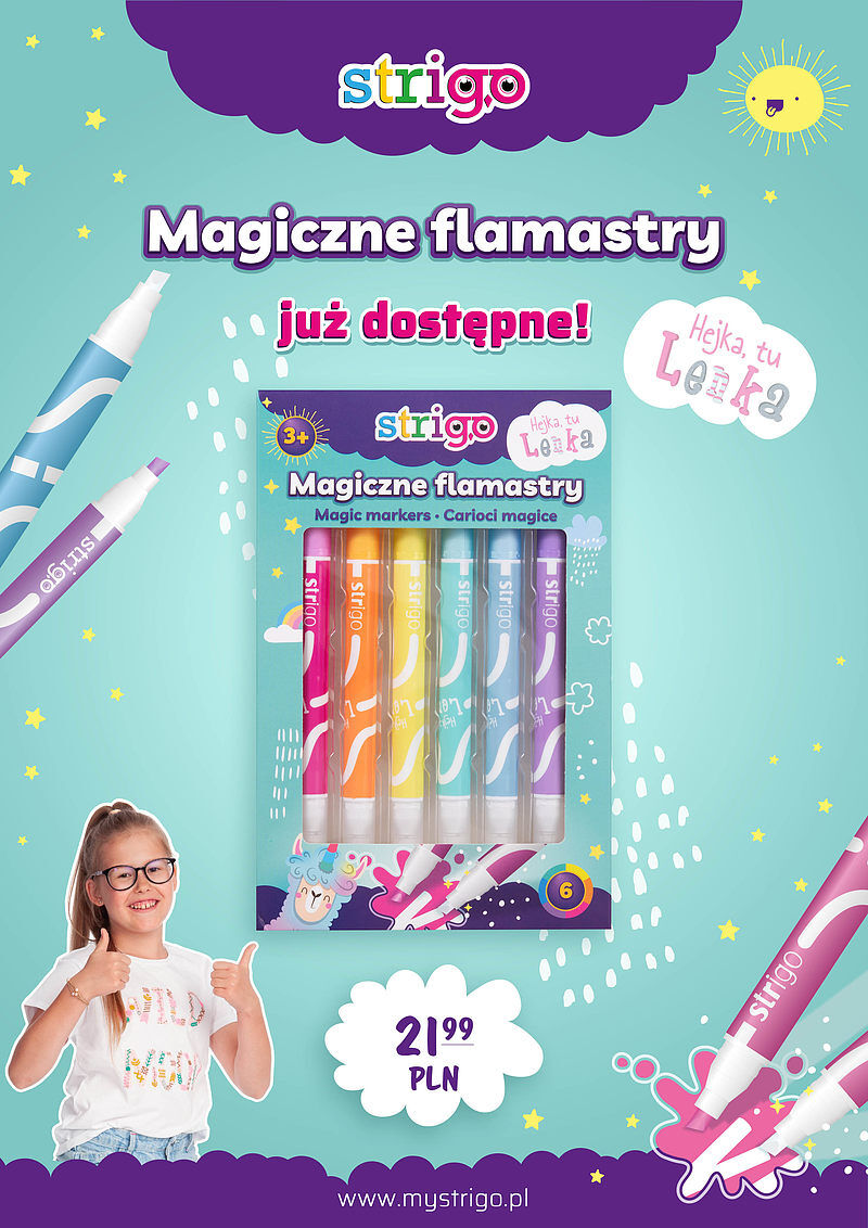 Flamastry strigo by hejka tu lenka 6 kolorów