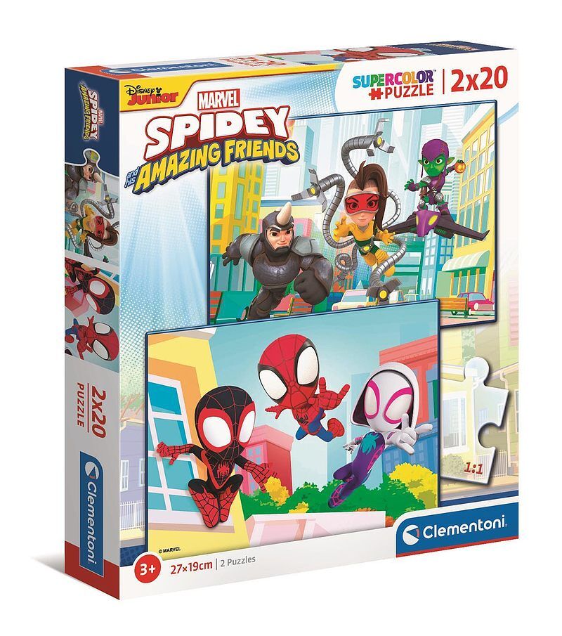 Puzzle Super kolor Spidey and His Amazing Friends 2 x 20