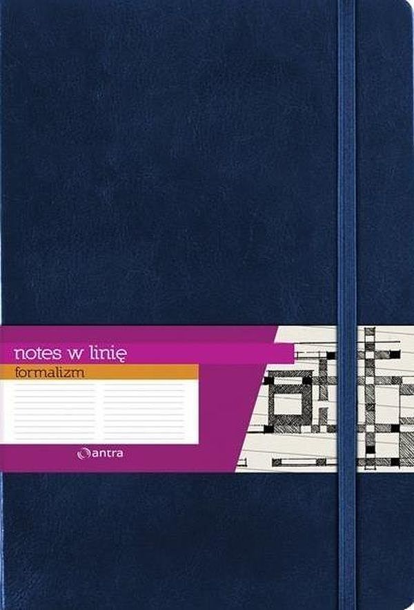 Notes A4 z gumką Formalizm linia granatowy