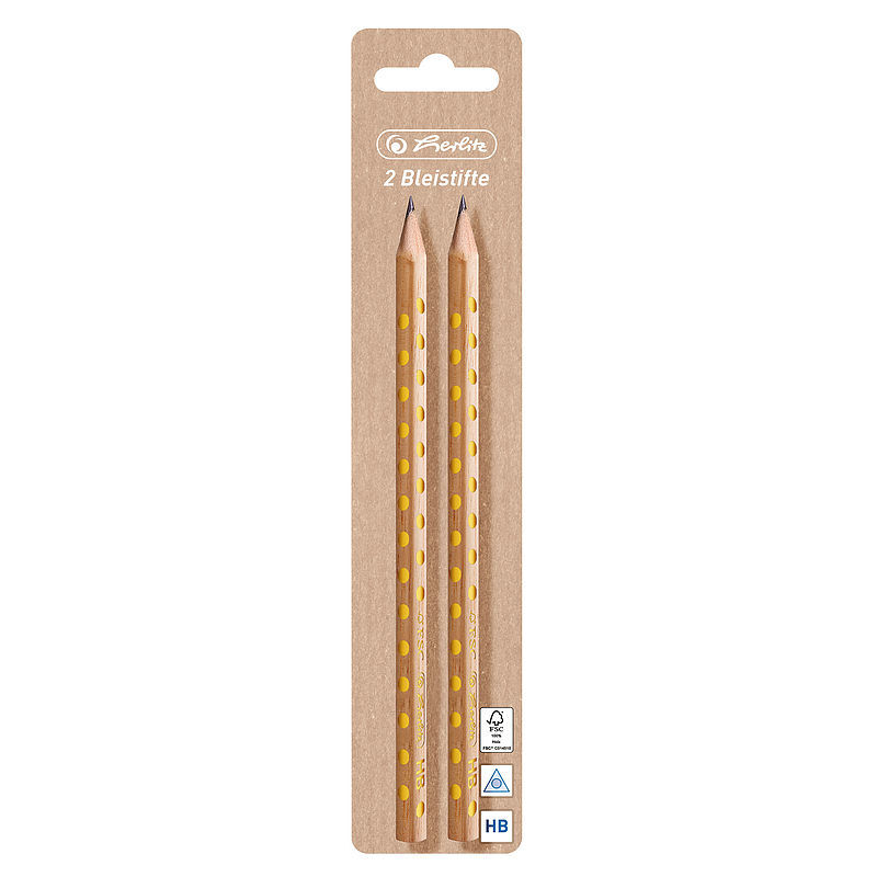 Ołówek herlitz hb pure glam 2 sztuki blister
