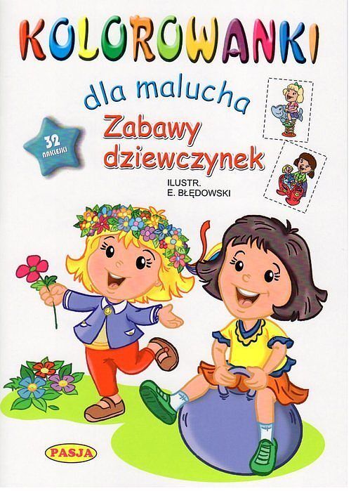 Kolorowanki dla malucha Zabawy dziewczynek