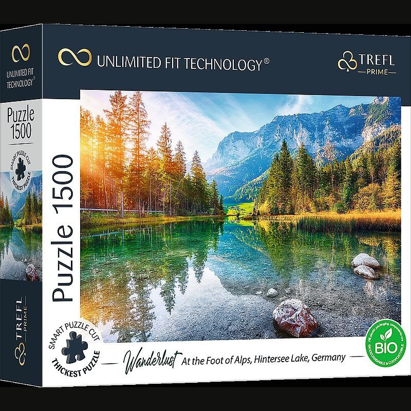 Puzzle 1500 UFT - Wanderlust: At the Foot of Alps, Hintersee Lake, Germany